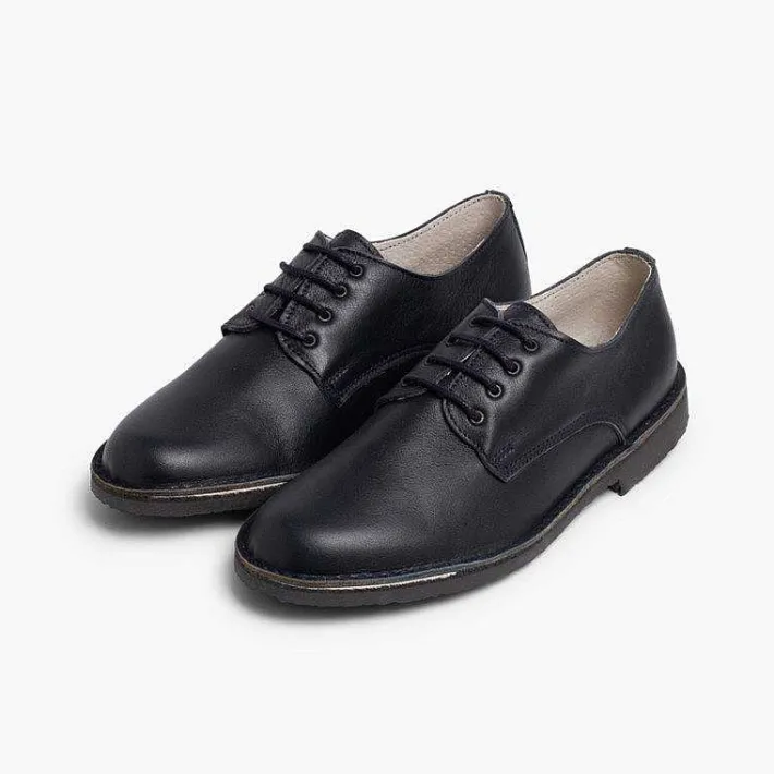 Pisamonas Brogues And Bluchers>Blucher-Style Children'S Leather Shoes