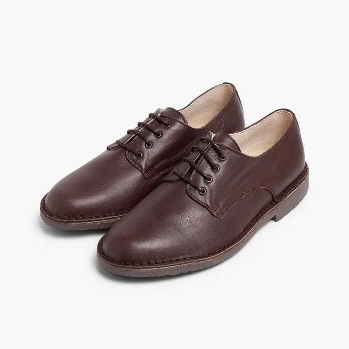 Pisamonas Brogues And Bluchers>Blucher-Style Children'S Leather Shoes