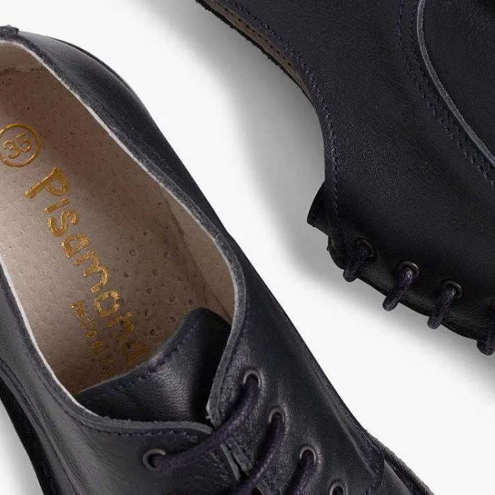Pisamonas Brogues And Bluchers>Blucher-Style Children'S Leather Shoes