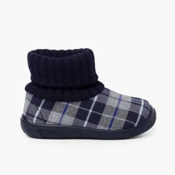 Pisamonas Slippers>Boot Slippers With Wool Sock Collar