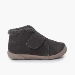 Pisamonas Boots>Boot With Lamb'S Wool Collar And Pull-On Strap