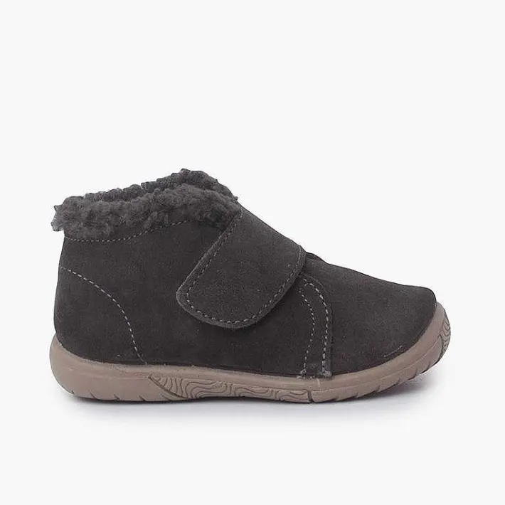 Pisamonas Boots>Boot With Lamb'S Wool Collar And Pull-On Strap