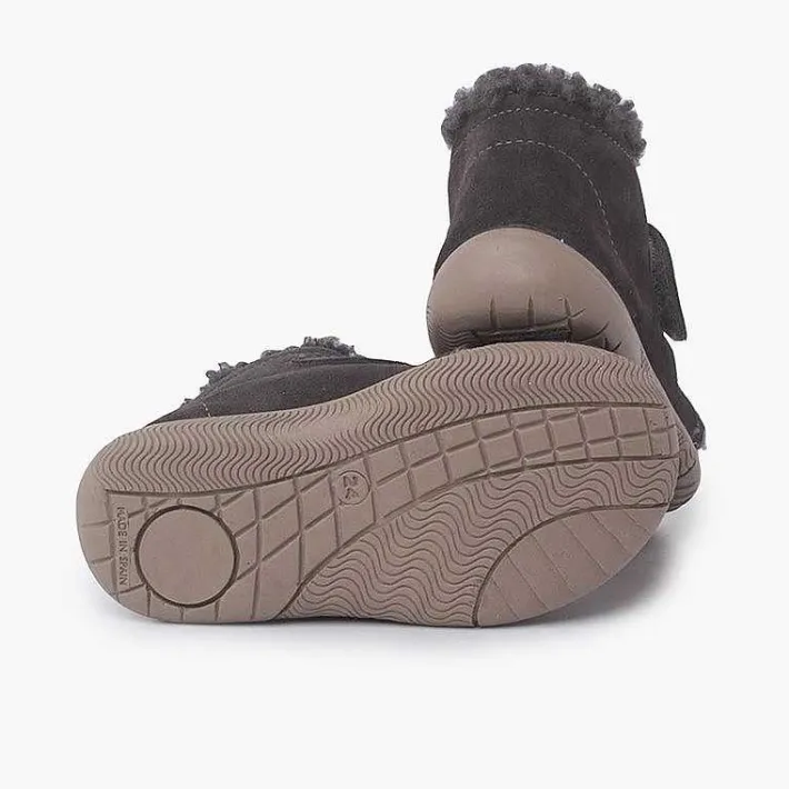 Pisamonas Boots>Boot With Lamb'S Wool Collar And Pull-On Strap