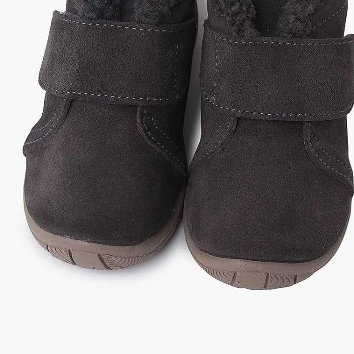 Pisamonas Boots>Boot With Lamb'S Wool Collar And Pull-On Strap