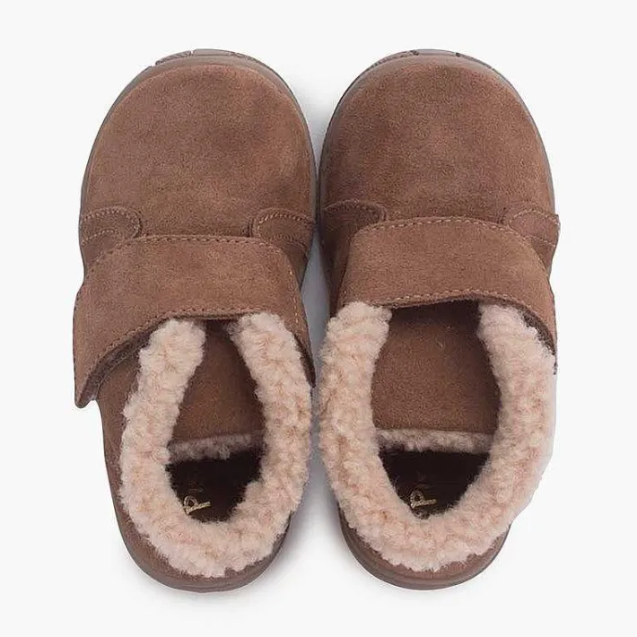 Pisamonas Boots>Boot With Lamb'S Wool Collar And Pull-On Strap