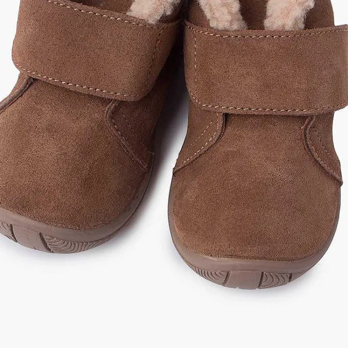 Pisamonas Boots>Boot With Lamb'S Wool Collar And Pull-On Strap