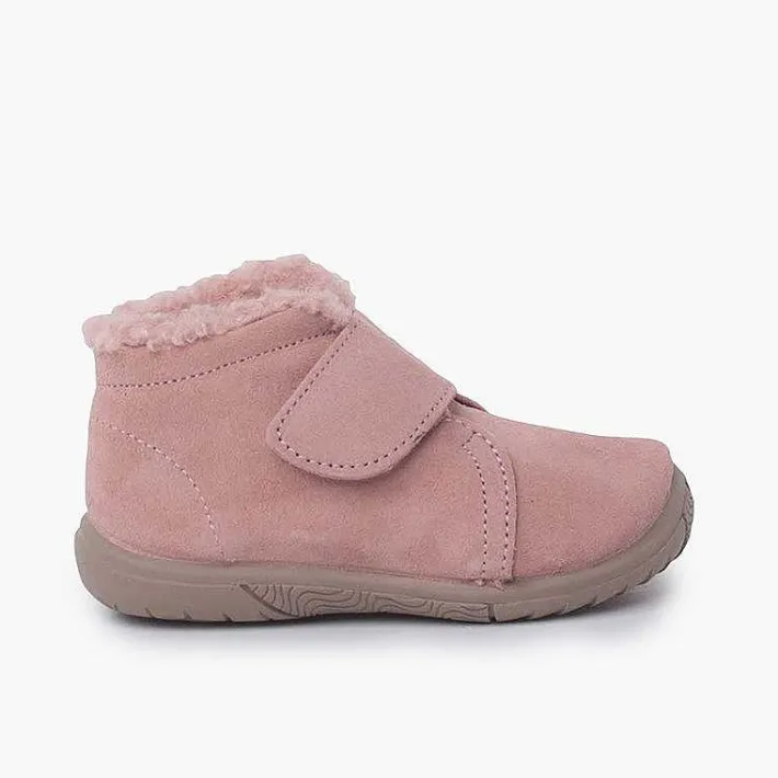 Pisamonas Boots>Boot With Lamb'S Wool Collar And Pull-On Strap
