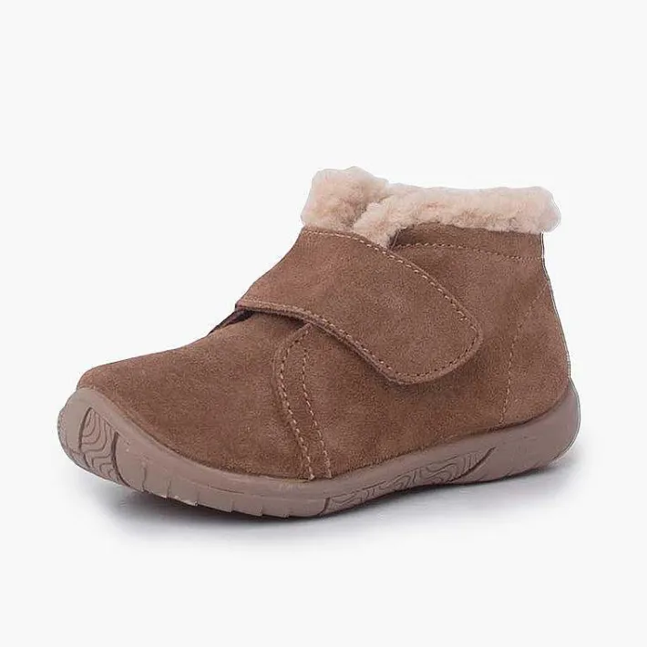 Pisamonas Boots>Boot With Lamb'S Wool Collar And Pull-On Strap