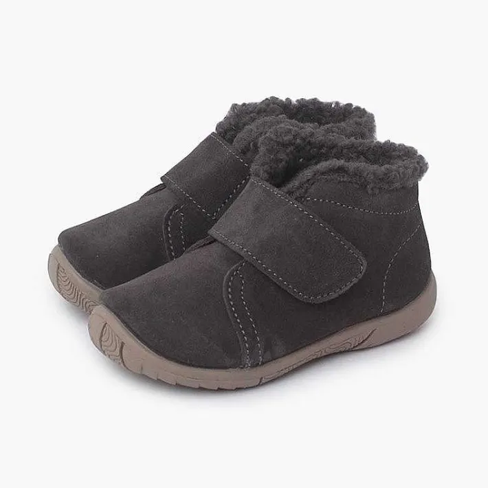 Pisamonas Boots>Boot With Lamb'S Wool Collar And Pull-On Strap