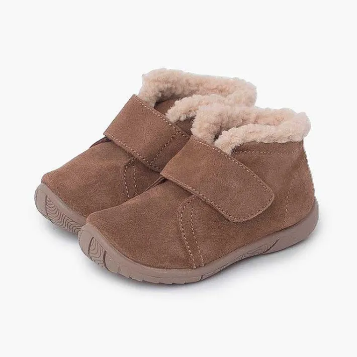 Pisamonas Boots>Boot With Lamb'S Wool Collar And Pull-On Strap