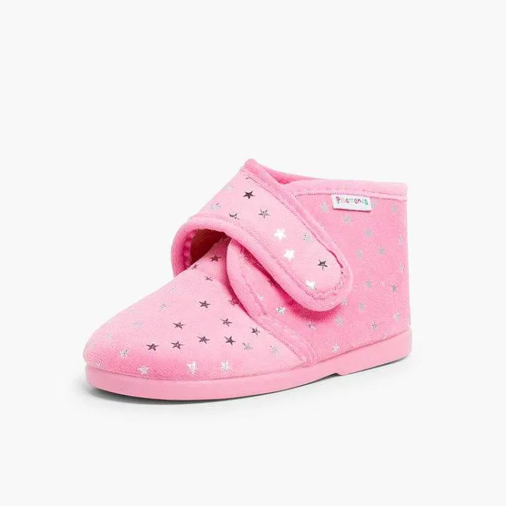 Pisamonas Slippers>Bootie Slippers With Little Stars