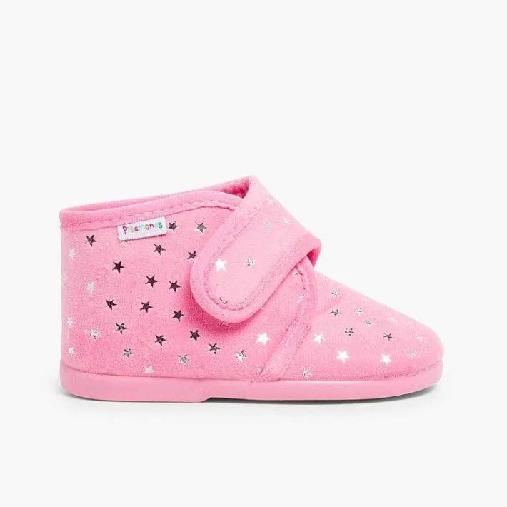 Pisamonas Slippers>Bootie Slippers With Little Stars