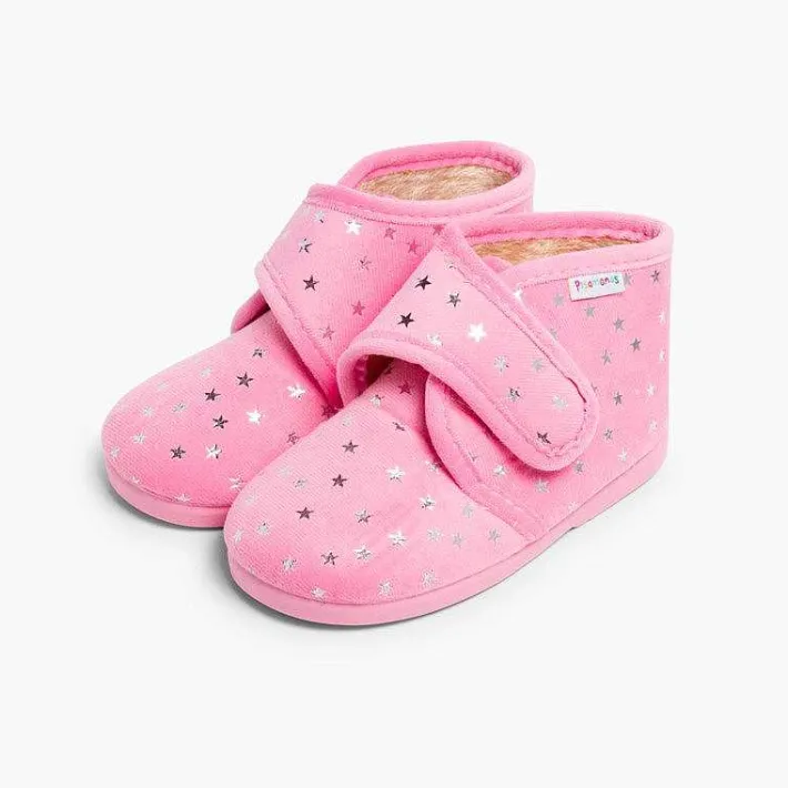 Pisamonas Slippers>Bootie Slippers With Little Stars