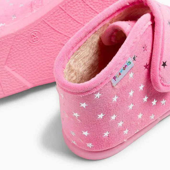 Pisamonas Slippers>Bootie Slippers With Little Stars