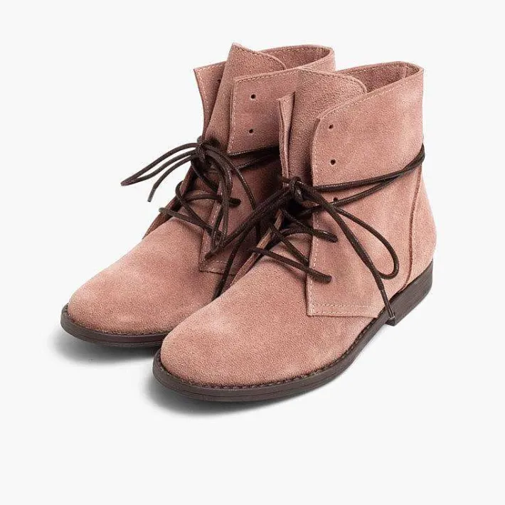 Pisamonas Boots>Boots Split Leather Waxed Laces