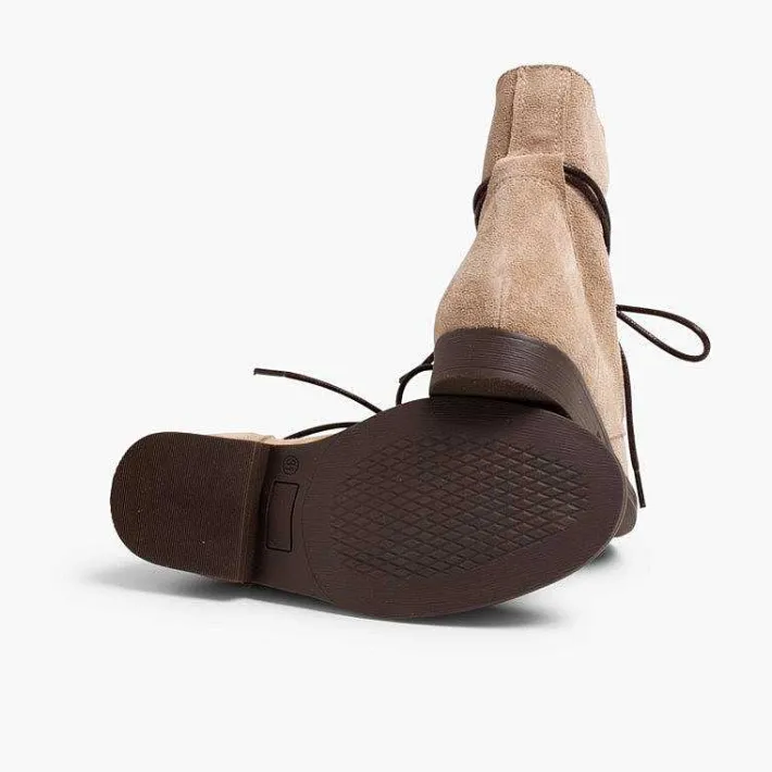 Pisamonas Boots>Boots Split Leather Waxed Laces