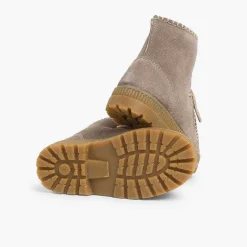 Pisamonas Boots>Boots With Pompoms Split Leather Girls