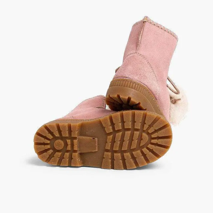 Pisamonas Boots>Boots With Pompoms Split Leather Girls