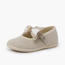 Pisamonas Mary Janes>Bow And Lace Up Mary Janes Ceremonies Colour Off-White