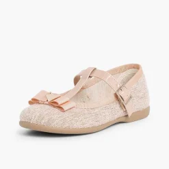 Pisamonas Communion Shoes>Bow Strap Mary Janes