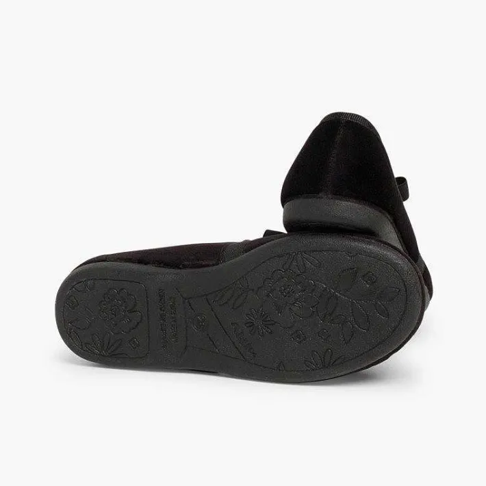 Pisamonas Ballet Pumps And Flats>Bow-Shaped Elastic Velvet Ballerinas