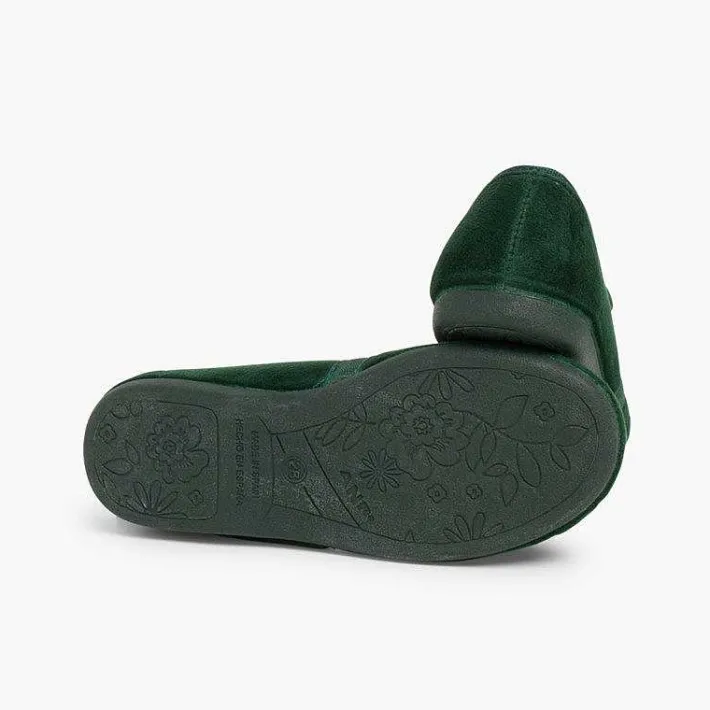 Pisamonas Ballet Pumps And Flats>Bow-Shaped Elastic Velvet Ballerinas