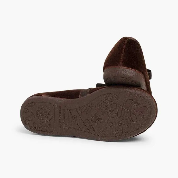 Pisamonas Ballet Pumps And Flats>Bow-Shaped Elastic Velvet Ballerinas