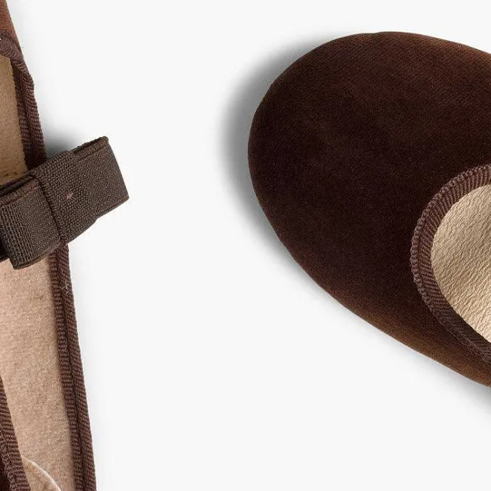 Pisamonas Ballet Pumps And Flats>Bow-Shaped Elastic Velvet Ballerinas