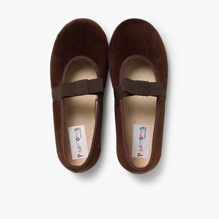 Pisamonas Ballet Pumps And Flats>Bow-Shaped Elastic Velvet Ballerinas