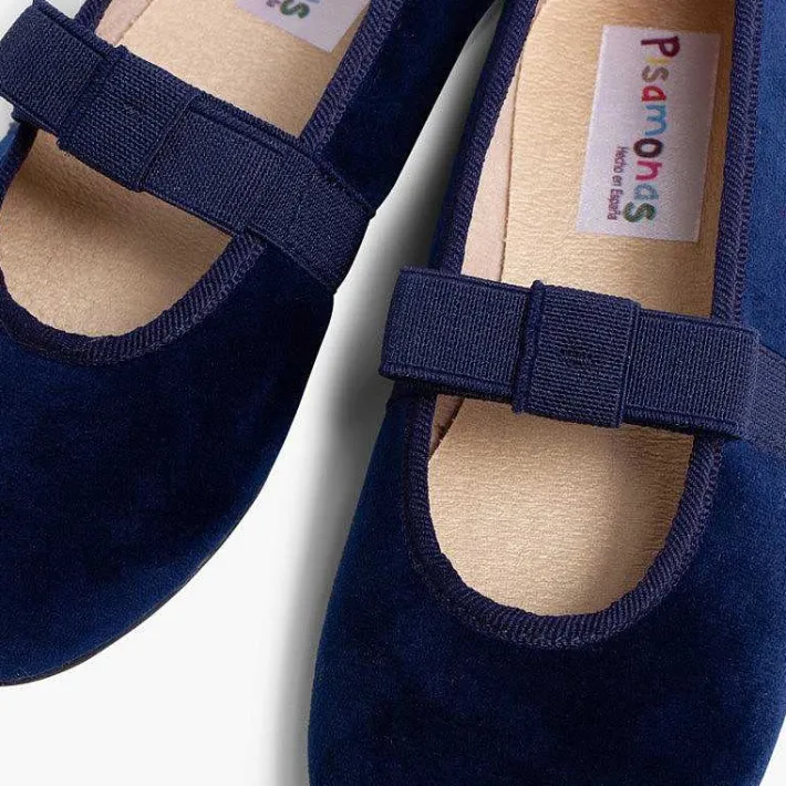 Pisamonas Ballet Pumps And Flats>Bow-Shaped Elastic Velvet Ballerinas