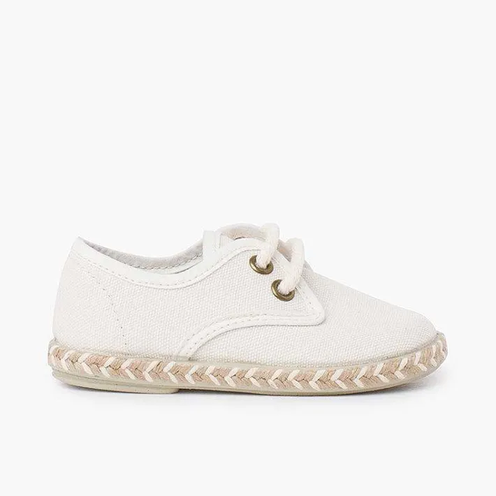 Pisamonas Communion Shoes>Boy'S Canvas Blucher With Two-Tone Jute Sole