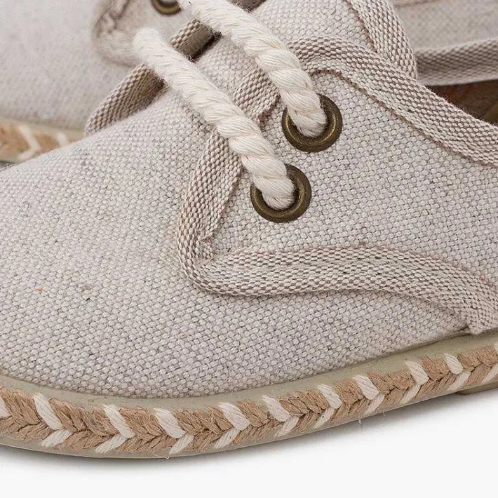 Pisamonas Communion Shoes>Boy'S Canvas Blucher With Two-Tone Jute Sole