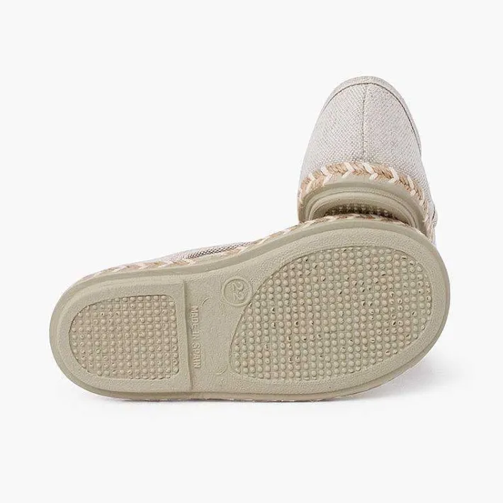 Pisamonas Communion Shoes>Boy'S Canvas Blucher With Two-Tone Jute Sole