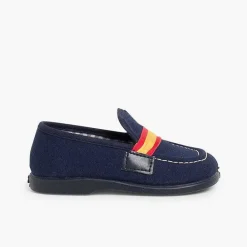 Pisamonas Moccasins And Loafers>Boys Coloured Band Canvas Moccasins