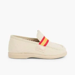 Pisamonas Moccasins And Loafers>Boys Coloured Band Canvas Moccasins