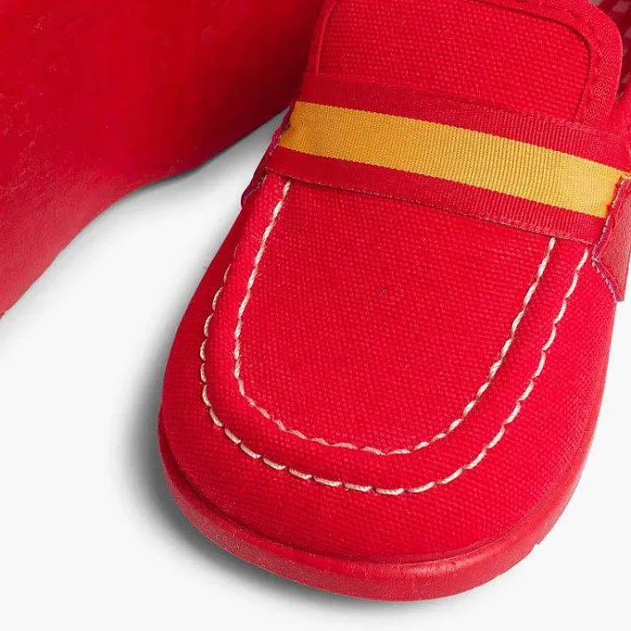 Pisamonas Moccasins And Loafers>Boys Coloured Band Canvas Moccasins