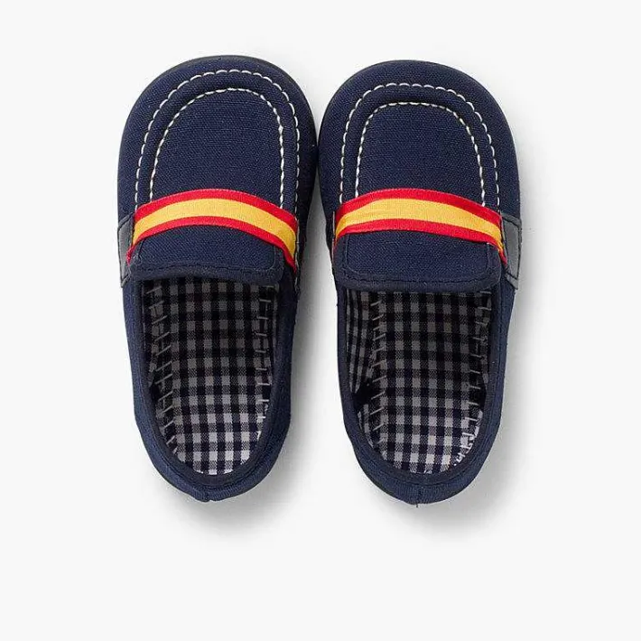 Pisamonas Moccasins And Loafers>Boys Coloured Band Canvas Moccasins