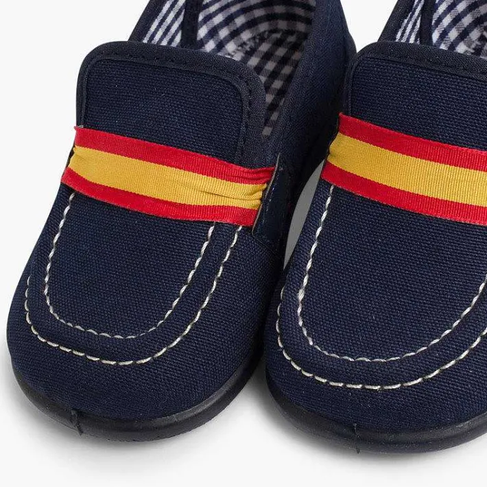 Pisamonas Moccasins And Loafers>Boys Coloured Band Canvas Moccasins