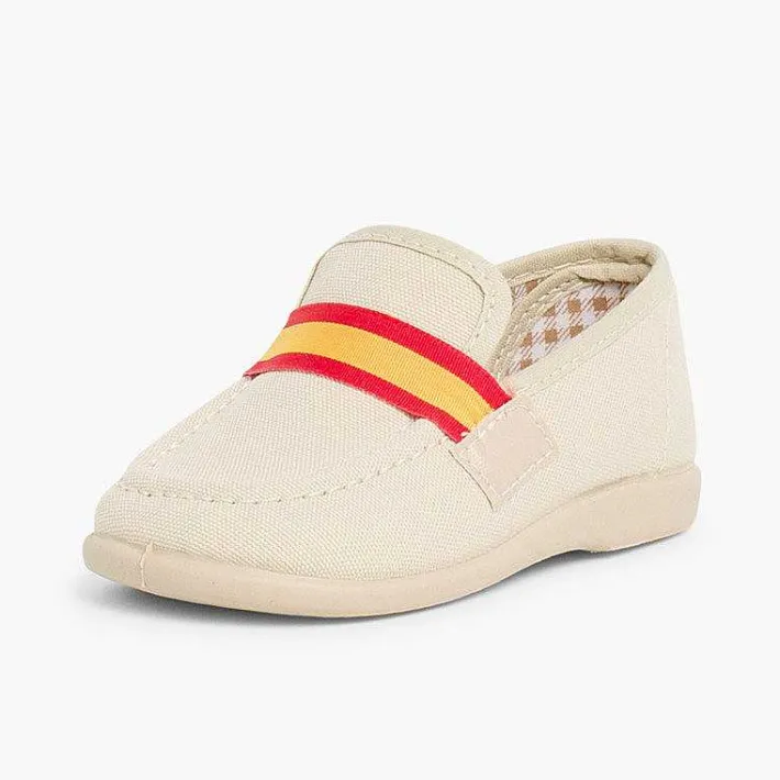 Pisamonas Moccasins And Loafers>Boys Coloured Band Canvas Moccasins