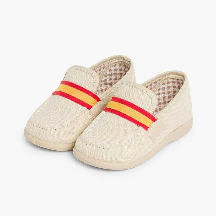Pisamonas Moccasins And Loafers>Boys Coloured Band Canvas Moccasins