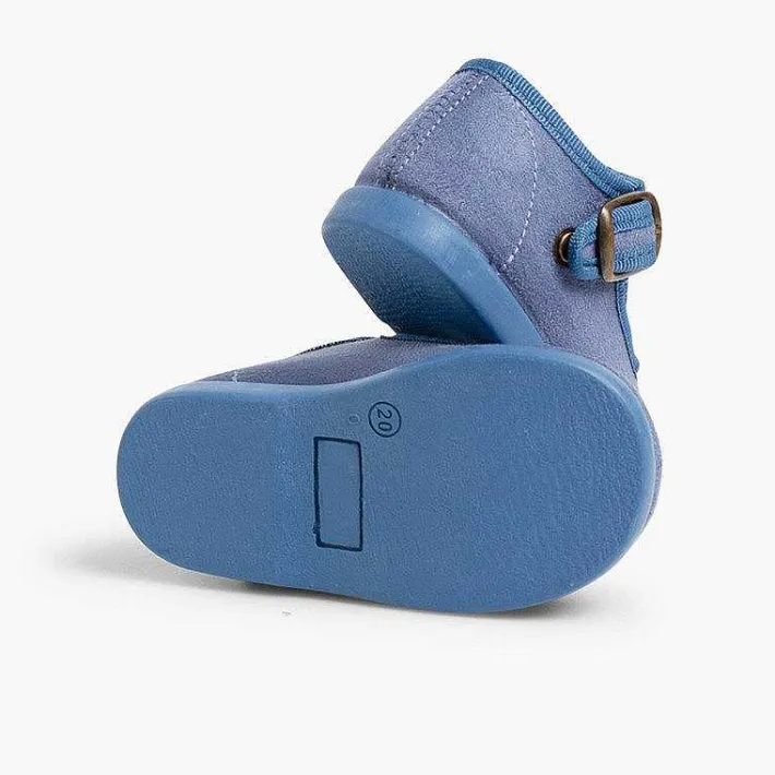 Pisamonas T-Bar Shoes>Boys Faux Suede T-Bar Shoes