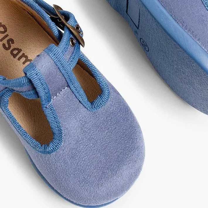 Pisamonas T-Bar Shoes>Boys Faux Suede T-Bar Shoes