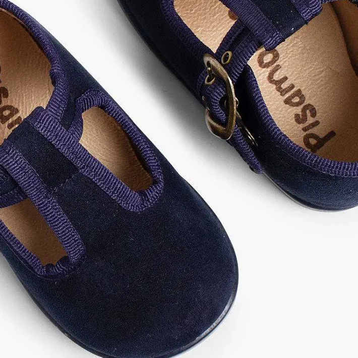 Pisamonas T-Bar Shoes>Boys Faux Suede T-Bar Shoes