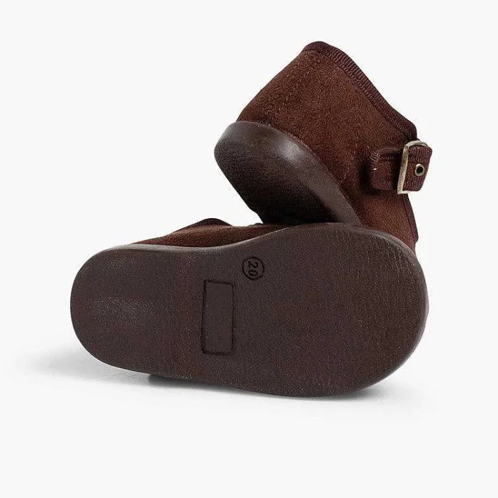 Pisamonas T-Bar Shoes>Boys Faux Suede T-Bar Shoes