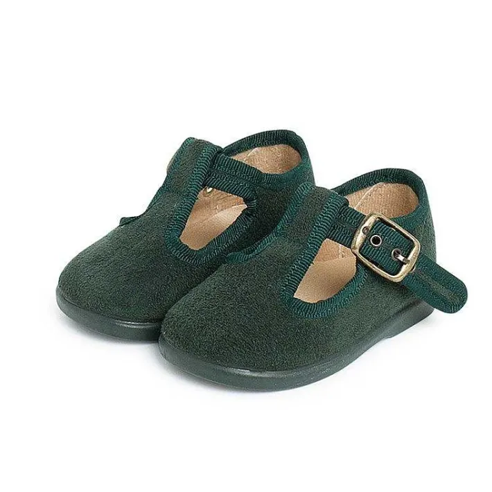 Pisamonas T-Bar Shoes>Boys Faux Suede T-Bar Shoes
