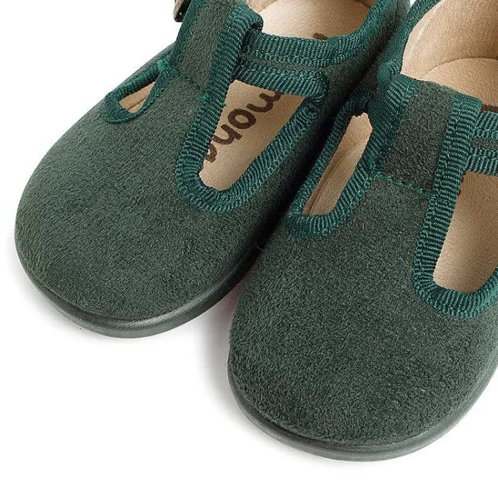 Pisamonas T-Bar Shoes>Boys Faux Suede T-Bar Shoes