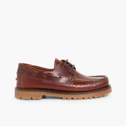 Pisamonas School Shoes>Boys Lace-Up Deck Shoes