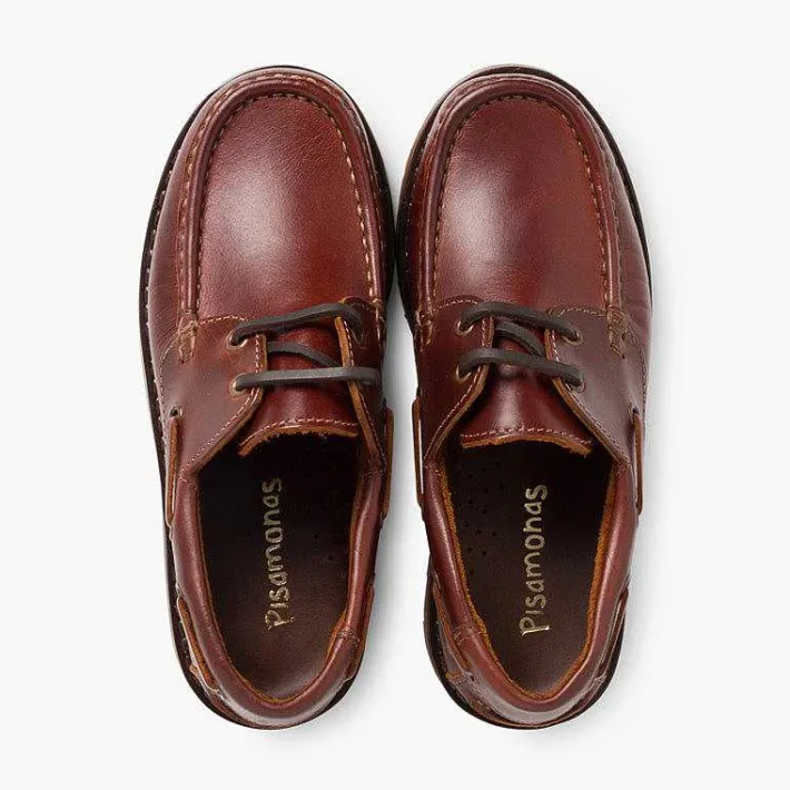 Pisamonas School Shoes>Boys Lace-Up Deck Shoes