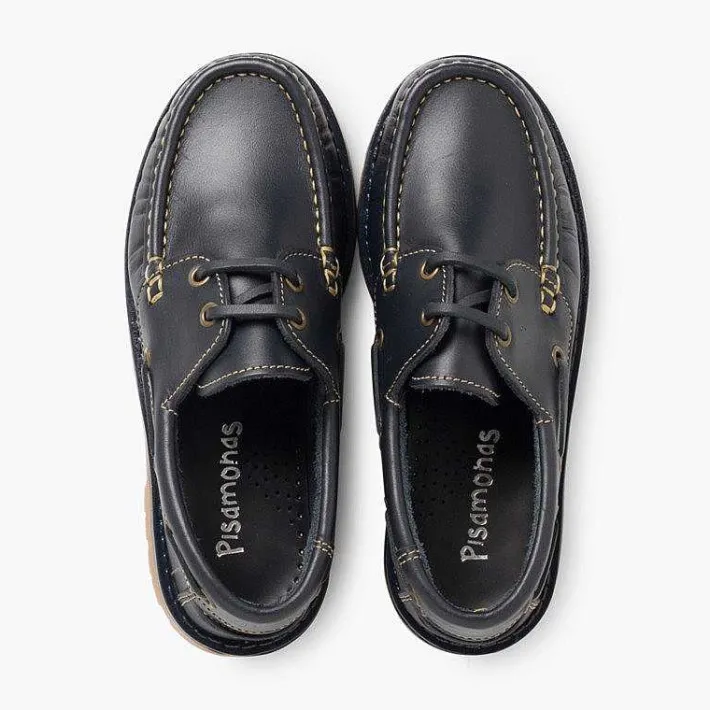 Pisamonas School Shoes>Boys Lace-Up Deck Shoes