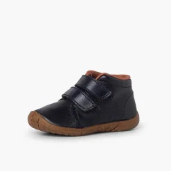 Pisamonas Boots>Boys Leather Boots Double Riptape Reinforced Toecap